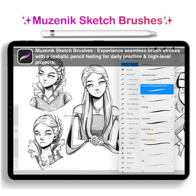 Free download 20 pencil sketching procreate brush resources download -  Procreate brushes